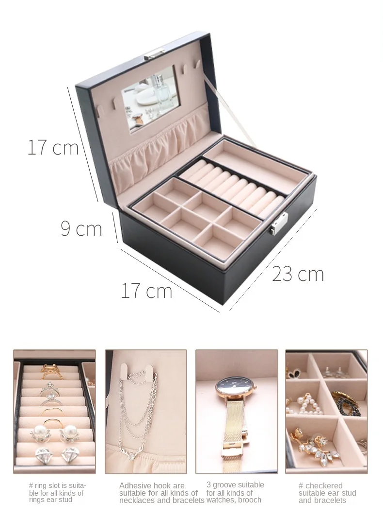 Cosmetic Storage Box With Lid PU Leather Material Jewelry Storage Box Double-layer Large-capacity Drawer Makeup Storage Box
Cosmetic Storage Box With Lid PU Leather Material Jewelry Storage Box Double-layer Large-capacity Drawer Makeup Storage Box