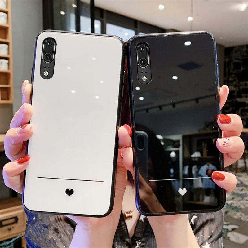 For Huawei P40 Pro P30 P20 Lite 2019 Case Simple Slim Heart Hard Glass back soft silicone Edge Cover For Huawei P40 p30 Lite
For Huawei P40 Pro P30 P20 Lite 2019 Case Simple Slim Heart Hard Glass back soft silicone Edge Cover For Huawei P40 p30 Lite