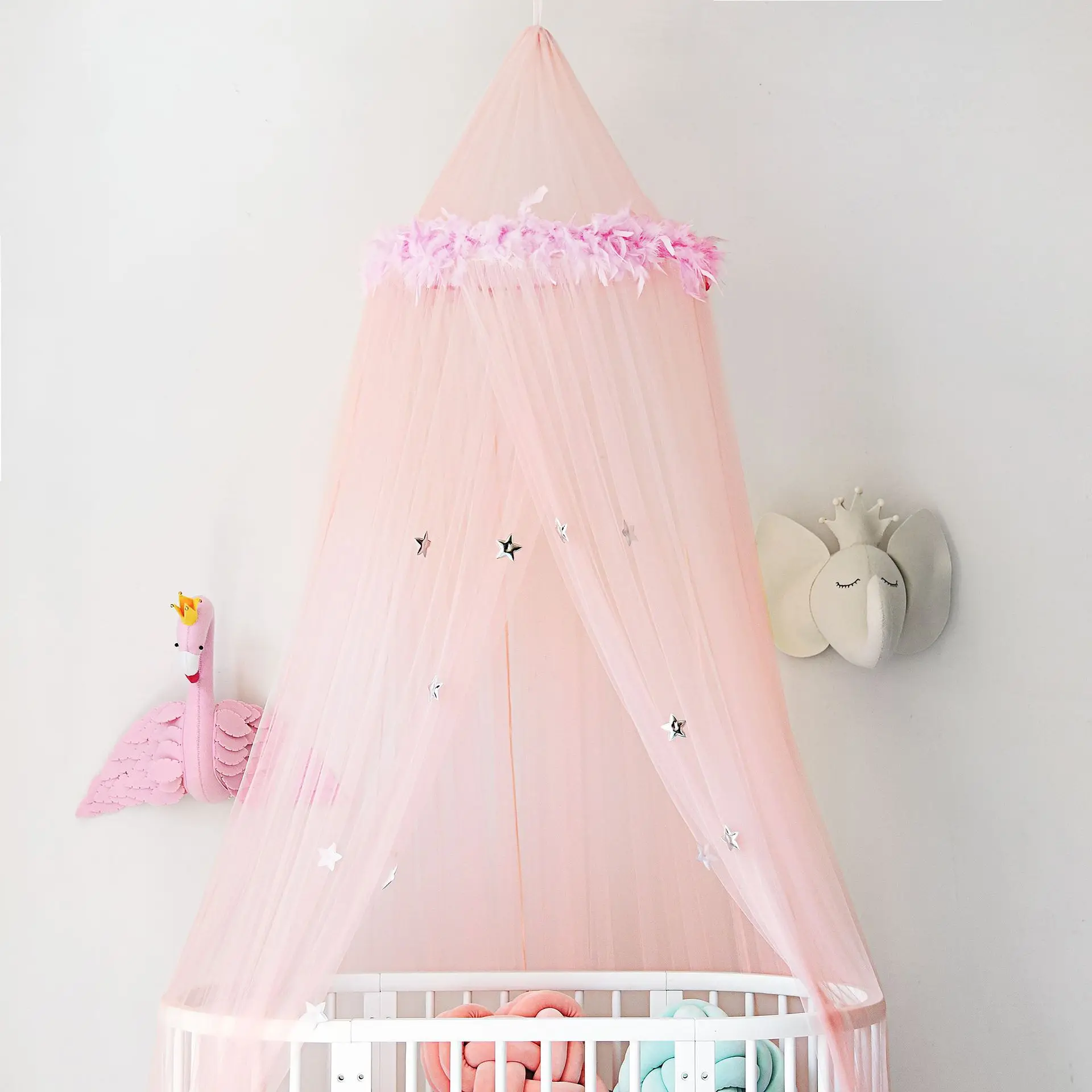 INS Style Child Canopy Tent Net Baby Girls Crib Hung Dome Mosquito Net With Cute Feather Children Room Decoration Accessories
INS Style Child Canopy Tent Net Baby Girls Crib Hung Dome Mosquito Net With Cute Feather Children Room Decoration Accessories