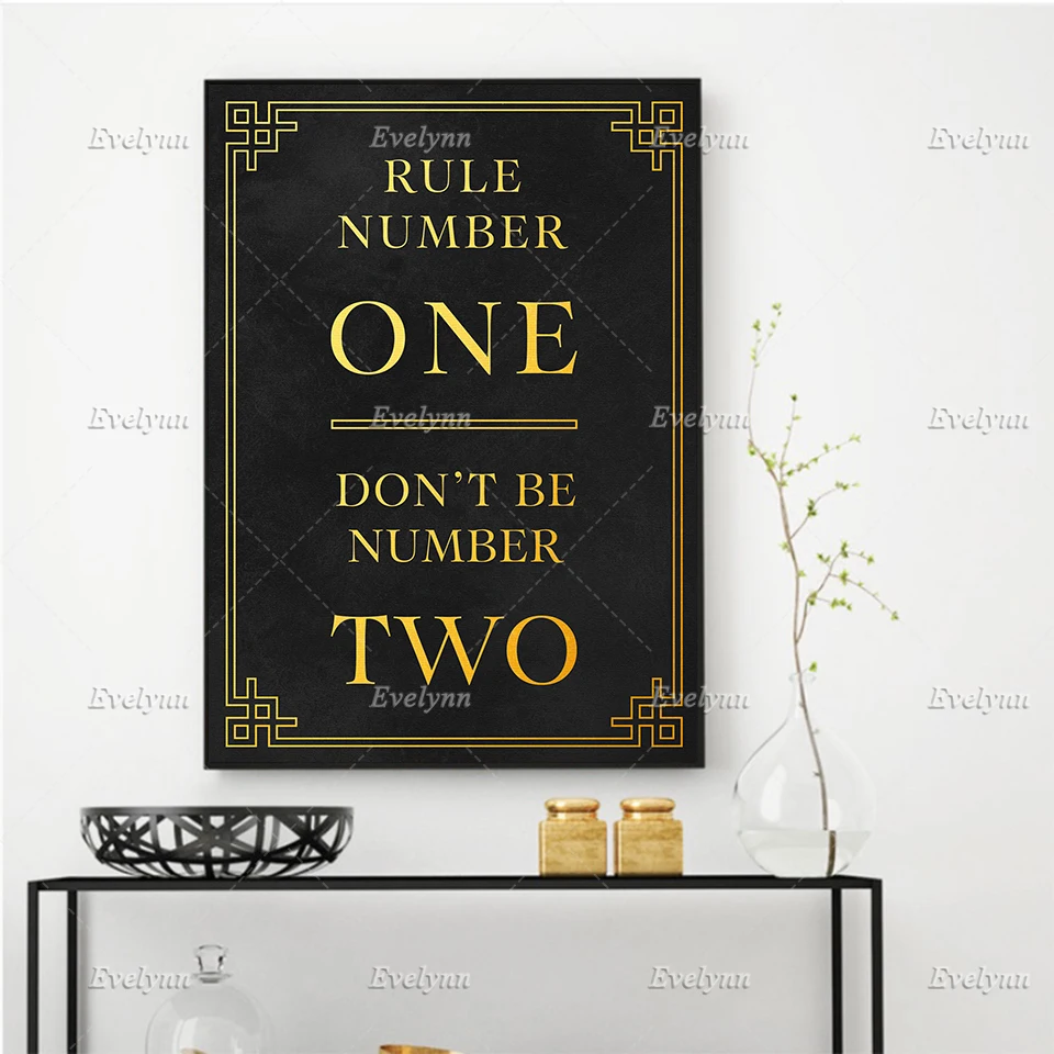 Motivational/Inspirational Canvas - "Rule Number One, Don'T Be Number Two" Quote Poster Success Wall Art Office/Home Decor Frame
Motivational/Inspirational Canvas - "Rule Number One, Don'T Be Number Two" Quote Poster Success Wall Art Office/Home Decor Frame