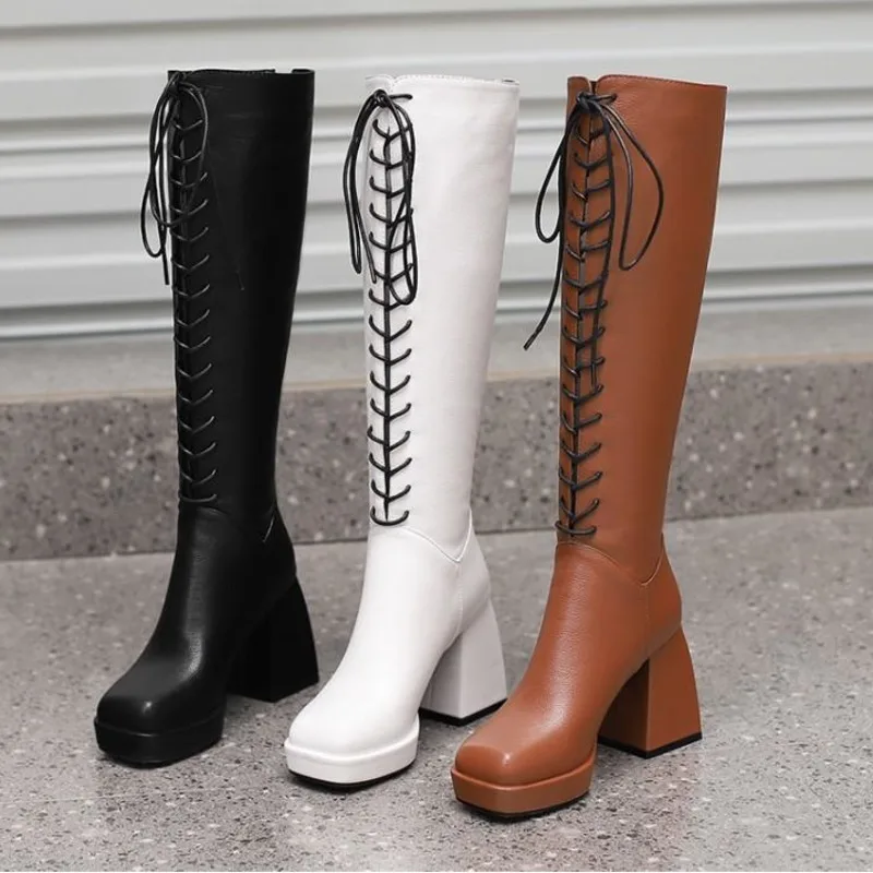 2021 Winter Plush Martin Boots High Tube Lace Up Knee Length Silk Stockings Boots British Thick Heel Brown Knight
2021 Winter Plush Martin Boots High Tube Lace Up Knee Length Silk Stockings Boots British Thick Heel Brown Knight