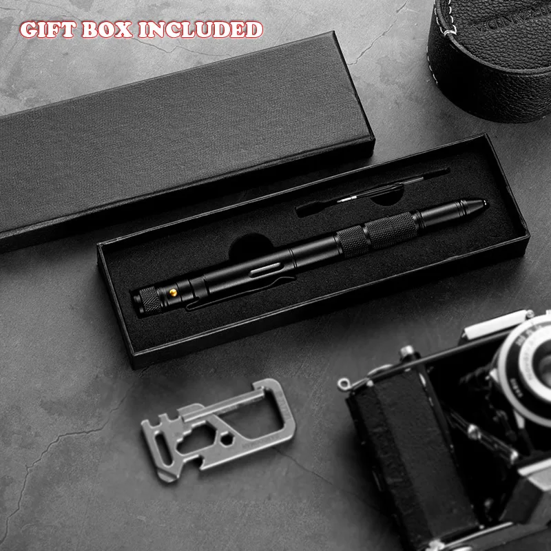 Multi-Function Military Defense Tactical Pen Emergency Flashlight Strobe Bottle Opener Glass Breaker Waterproof Storage Case
Multi-Function Military Defense Tactical Pen Emergency Flashlight Strobe Bottle Opener Glass Breaker Waterproof Storage Case