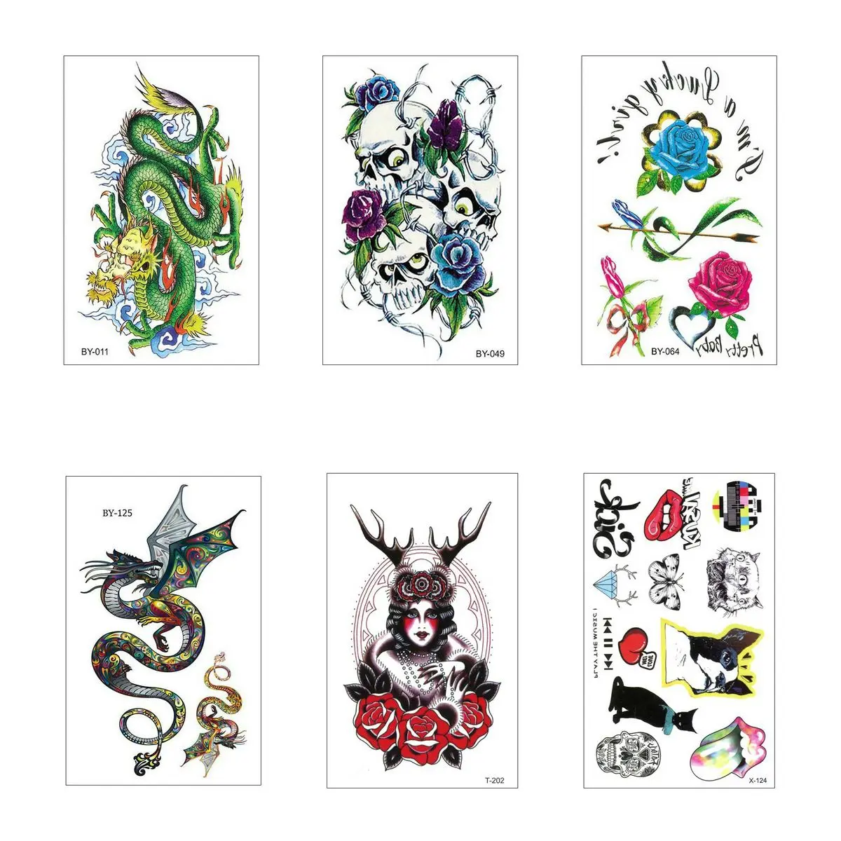 6 шт./партия, Детские водонепроницаемые татуировки для тела
6 шт./партия, Детские водонепроницаемые татуировки для тела