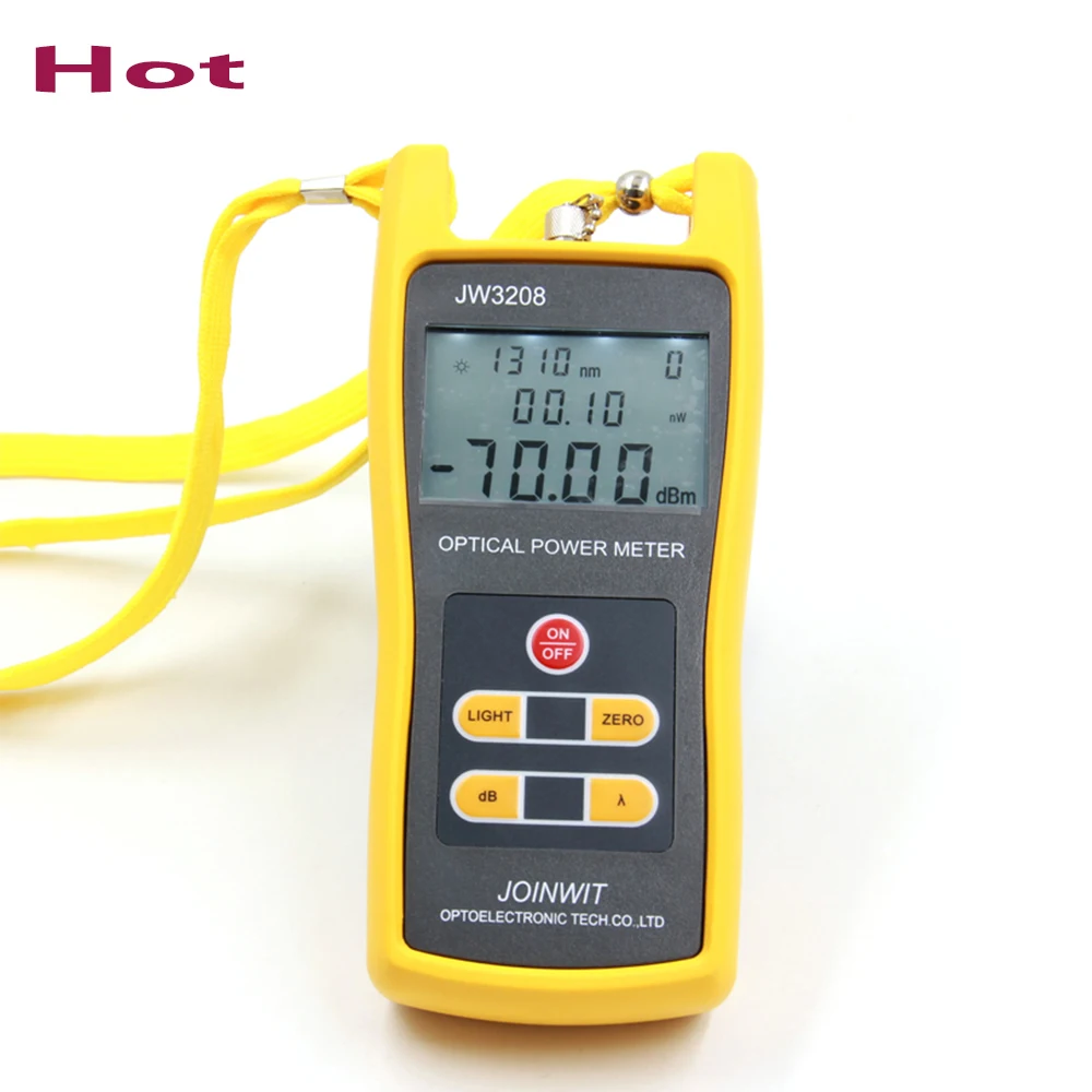JW3208A FC Portable Optical Power Meter -70~+3dBm Visual Fault Locator Network Cable Test optical fiber tester Laser tool
JW3208A FC Portable Optical Power Meter -70~+3dBm Visual Fault Locator Network Cable Test optical fiber tester Laser tool