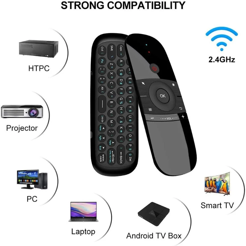 H7JF Universal TV Remote Wireless Air Mouse with Mini Keyboard for Devices with USB Interface
H7JF Universal TV Remote Wireless Air Mouse with Mini Keyboard for Devices with USB Interface