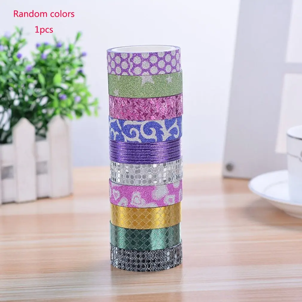 Glitter Washi Sticky Paper Masking Adhesive Tape Label DIY Craft Decorative DIY Scrapbooking Tape Supplies
Glitter Washi Sticky Paper Masking Adhesive Tape Label DIY Craft Decorative DIY Scrapbooking Tape Supplies