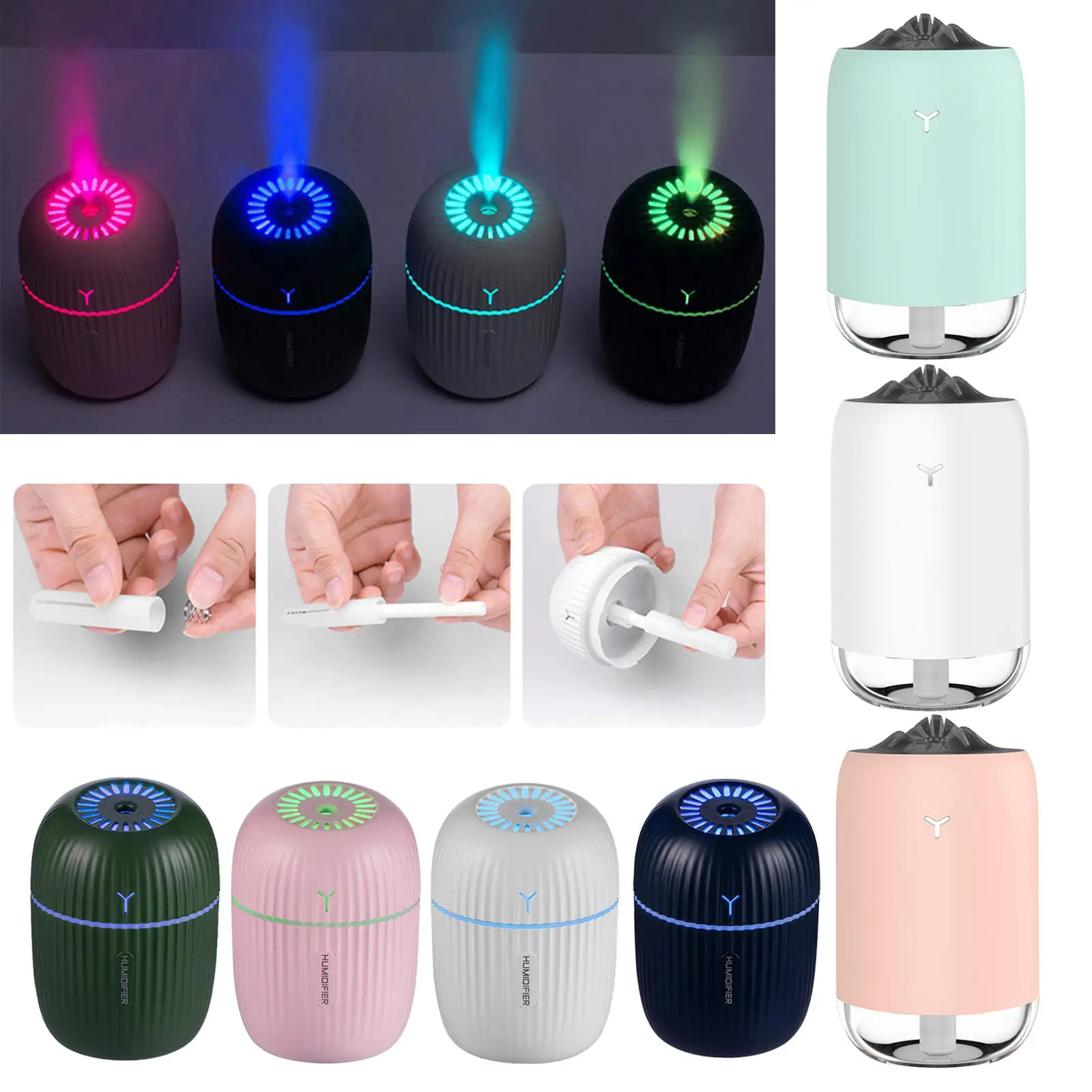 Travel Cool Mist 200/260ML Ultrasonic Humidifier Desktop Mute LED Light Essential Oil for Baby Auto Shut-Off
Travel Cool Mist 200/260ML Ultrasonic Humidifier Desktop Mute LED Light Essential Oil for Baby Auto Shut-Off