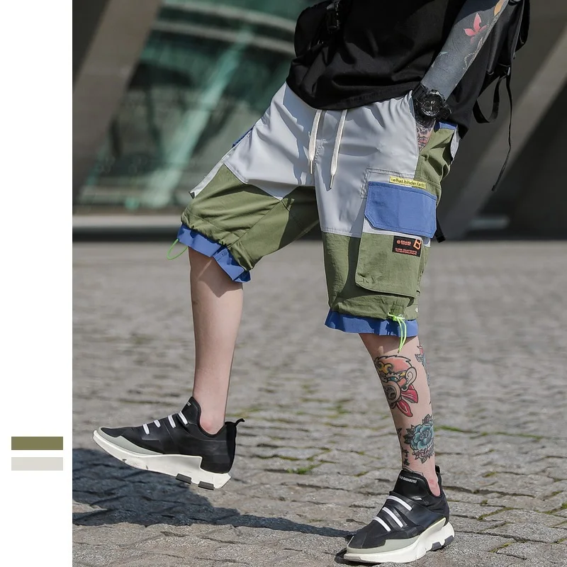 Summer New Fashion Function-Style Casual Thin Overalls Adolescents Color Panel Large Pockets Beach Sports Shorts
Summer New Fashion Function-Style Casual Thin Overalls Adolescents Color Panel Large Pockets Beach Sports Shorts