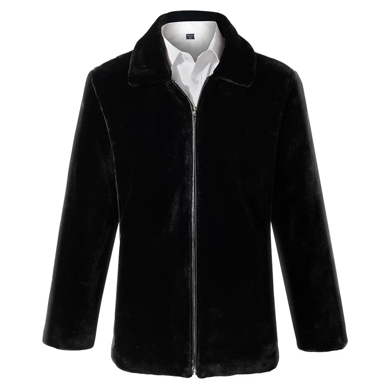New Casual Cashmere Jacket Men's Fur Coat Winter Warm Male Clothes Thick Fleece Stand Collar Hooded Zipper Overcoat,GA751
New Casual Cashmere Jacket Men's Fur Coat Winter Warm Male Clothes Thick Fleece Stand Collar Hooded Zipper Overcoat,GA751