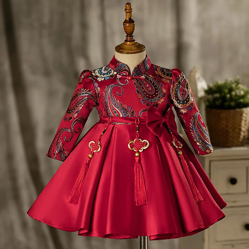 Children cheongsam princess dress girls dress Puff skirt Chinese style retro costumes Baby Girl Birthday Party New Year Clothing
Children cheongsam princess dress girls dress Puff skirt Chinese style retro costumes Baby Girl Birthday Party New Year Clothing