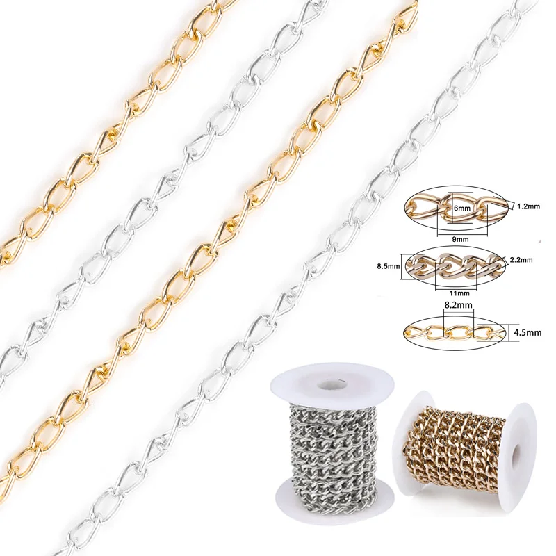 SAUVOO 5m/lot Wholesale Metal O-Chain For Handmade Jewelry Bracelet Necklace DIY Bags Tail Extension Chain Making Findings
SAUVOO 5m/lot Wholesale Metal O-Chain For Handmade Jewelry Bracelet Necklace DIY Bags Tail Extension Chain Making Findings