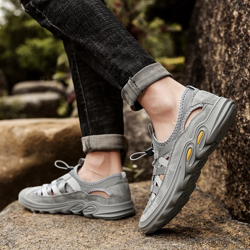 Men's summer sandals outdoor sandals mesh hole shoes breathable fashion comfortable beach shoes for men slippers
Men's summer sandals outdoor sandals mesh hole shoes breathable fashion comfortable beach shoes for men slippers