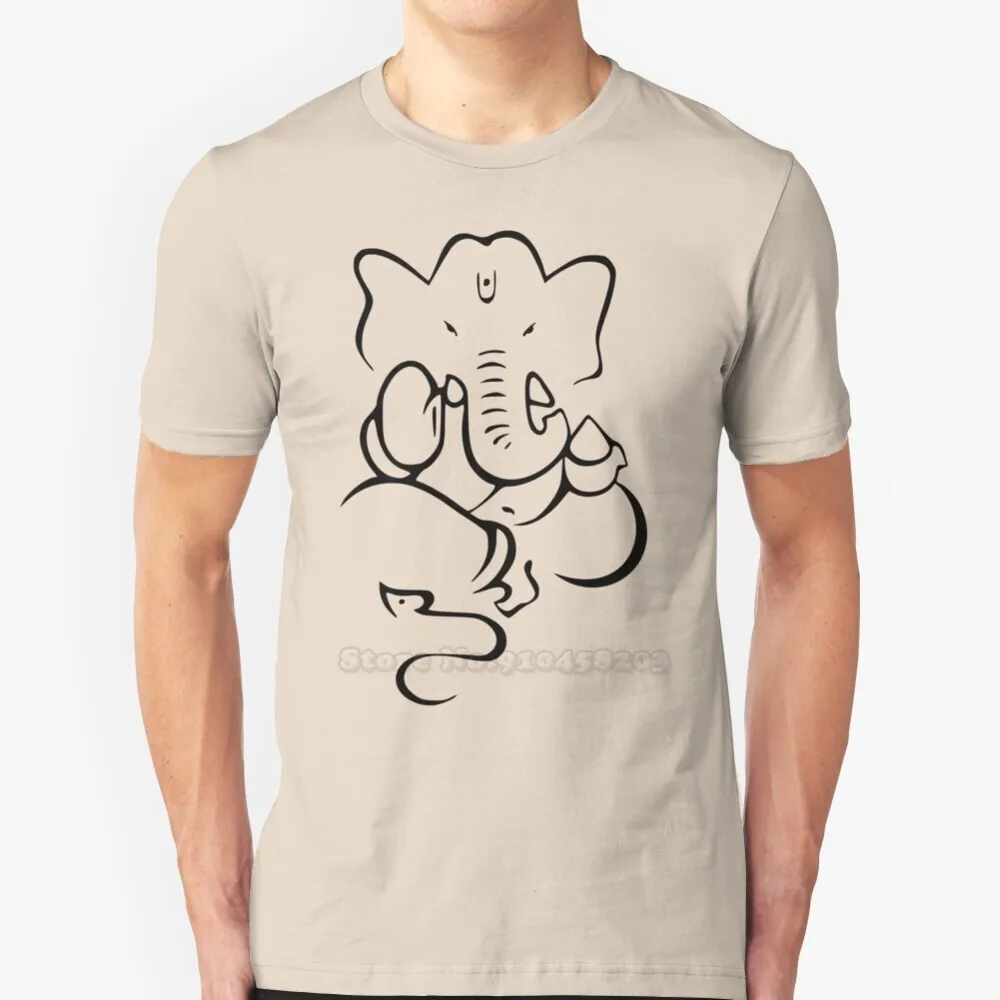 Футболка Ganesha мужская с коротким рукавом модный Забавный топ из 100% хлопка