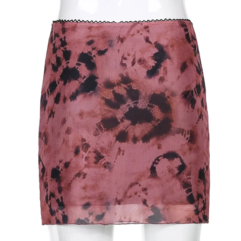 Lucyever Fashion Tie Dye Low Waist Mini Skirt Woman Double Layer Mesh A Line Skirts Woman Printed Bandage Skirt Mujer Streetwear
Lucyever Fashion Tie Dye Low Waist Mini Skirt Woman Double Layer Mesh A Line Skirts Woman Printed Bandage Skirt Mujer Streetwear