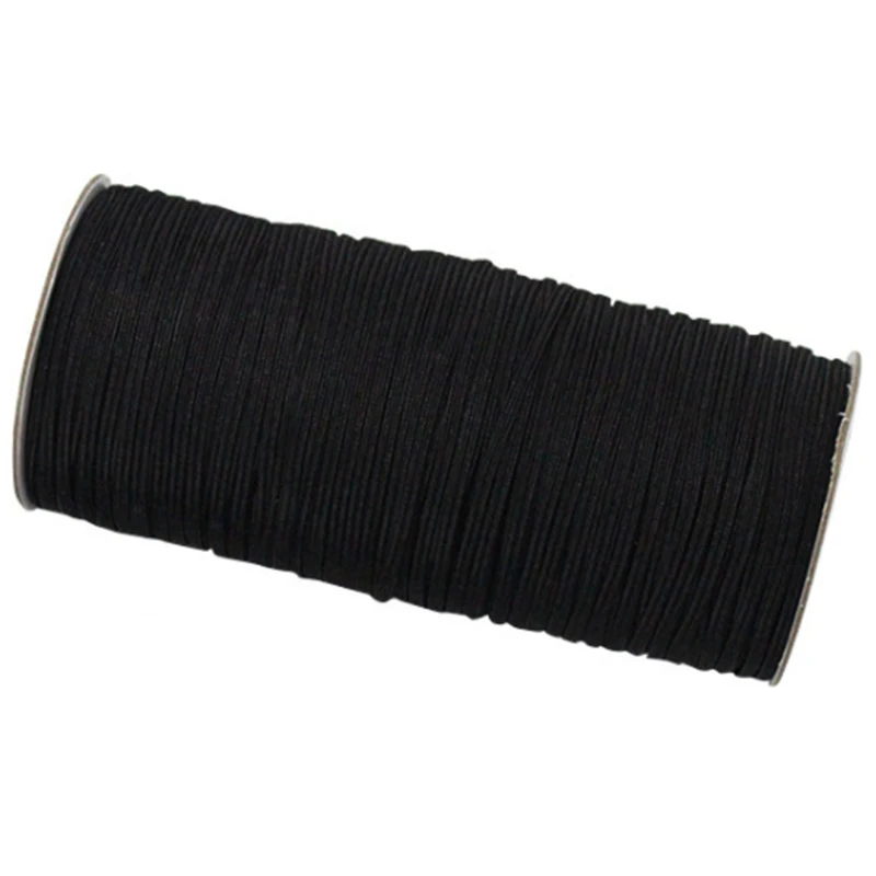 1 Roll Elastic Stretchy Bands Flat Cord for Waist Sewing Clothing Trousers Lingerie Black | Дом и сад