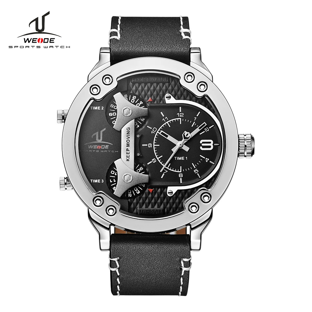 WEIDE мужские спортивные часы с кожаным ремешком, кварцевые часы с несколькими часовыми поясами, мужские военные наручные часы, модные водоне...
WEIDE мужские спортивные часы с кожаным ремешком, кварцевые часы с несколькими часовыми поясами, мужские военные наручные часы, модные водоне...