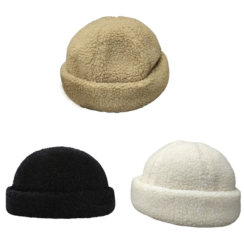 Simple Sailor Hat Docker Lambswool Brimless Landlord Hat Adjustable Autumn Winter for Handsome Boy Girl Couple G5AE
Simple Sailor Hat Docker Lambswool Brimless Landlord Hat Adjustable Autumn Winter for Handsome Boy Girl Couple G5AE