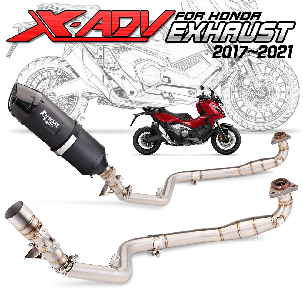 

Motorcycle exhaust pipe, non-slip, modified exhaust, front connection head, for honda head, complete system adv 750 x adv750