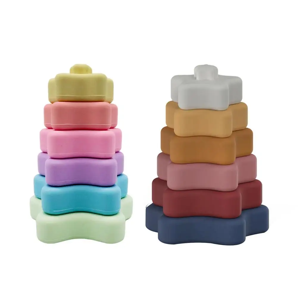 Kids Silicone Stacker Toy Creative Educational Building Block Toys Safe Food-Grade Silicone Teether Toy For Kids Infant Toddler
Kids Silicone Stacker Toy Creative Educational Building Block Toys Safe Food-Grade Silicone Teether Toy For Kids Infant Toddler