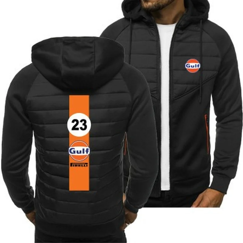 

2021 New Men Hoodies for Gulf Logo Spring Autumn Jacket Casual Sweatshirt Long Sleeve Zipper Hoody M