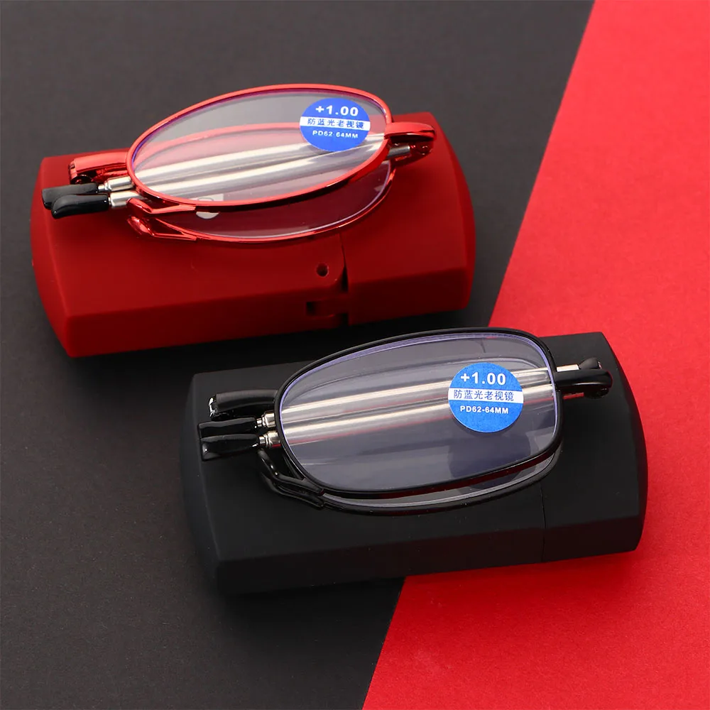 Fashion MINI Design Blue Light Proof Reading Glasses Men Women Folding Small Glasses Frame Black Metal Glasses With Original Box
Fashion MINI Design Blue Light Proof Reading Glasses Men Women Folding Small Glasses Frame Black Metal Glasses With Original Box