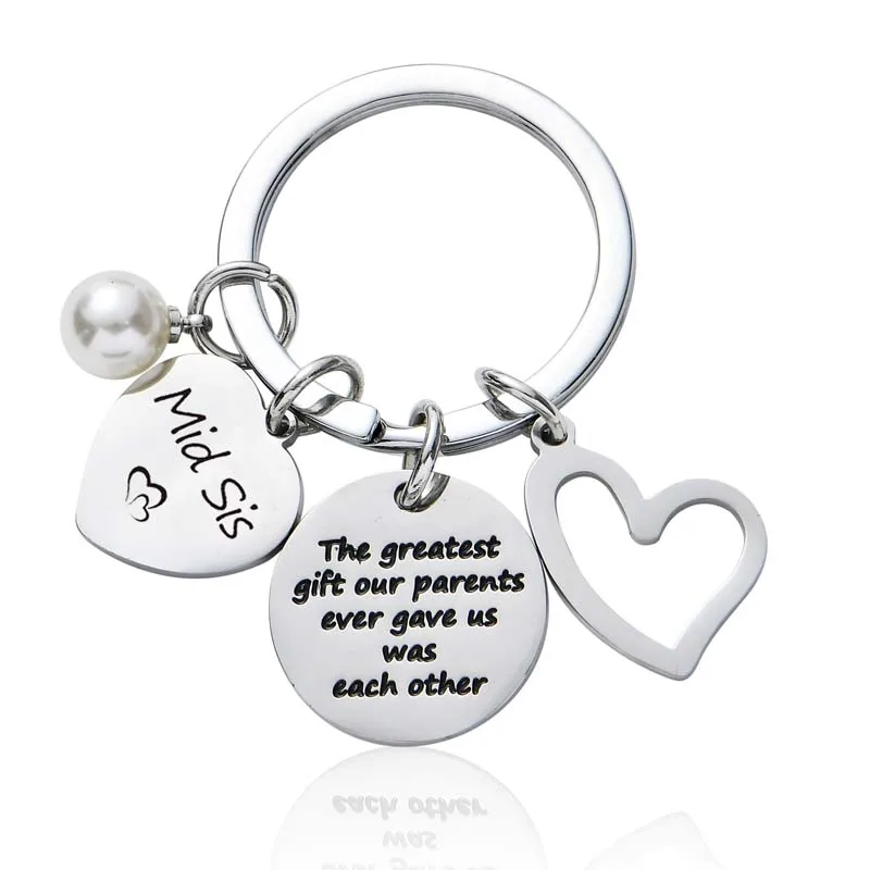 Женские брелоки из нержавеющей стали, лучший подарок, наши родители когда-либо дали нам, были друг друга, лучшие друзья, сестры, подарки 
Женские брелоки из нержавеющей стали, лучший подарок, наши родители когда-либо дали нам, были друг друга, лучшие друзья, сестры, подарки
