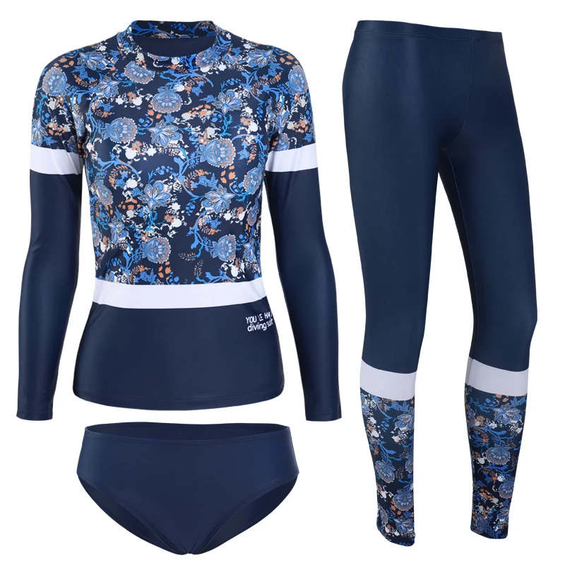 Women Long Sleeve Rash Guard Three Piece Swimwear Long Panties Surfing Suit High Neck Swimsuit Diving Shirt Push Up Bathing Suit
Women Long Sleeve Rash Guard Three Piece Swimwear Long Panties Surfing Suit High Neck Swimsuit Diving Shirt Push Up Bathing Suit