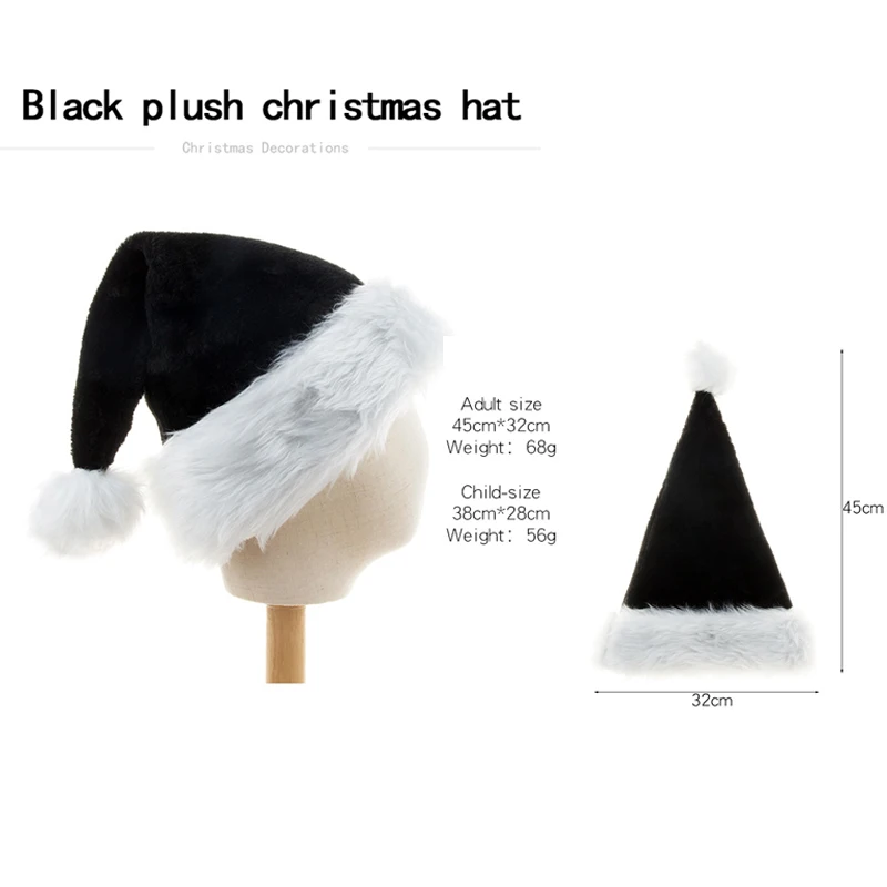 2022 Black newh Christmas Hat Thicken Fleece Big Ball Christmas Halloween Party Hat Christmas Decoration Hat Black
2022 Black newh Christmas Hat Thicken Fleece Big Ball Christmas Halloween Party Hat Christmas Decoration Hat Black