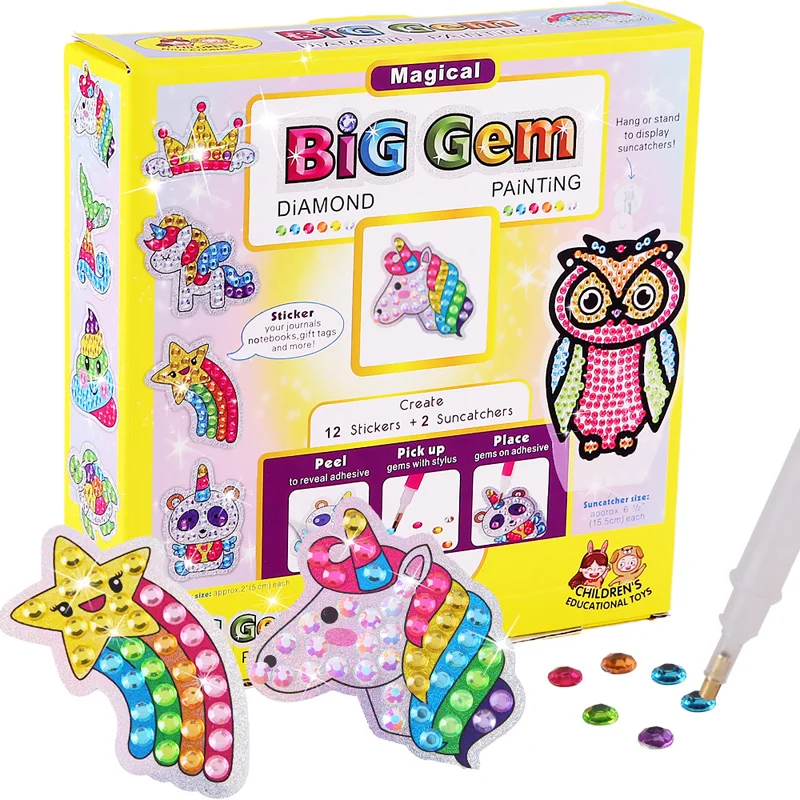 Creativity for Kids Big Gem Diamond Painting Kit - Create Your Own Magical Stickers and Suncatchers - Diamond Art for Kids
Creativity for Kids Big Gem Diamond Painting Kit - Create Your Own Magical Stickers and Suncatchers - Diamond Art for Kids