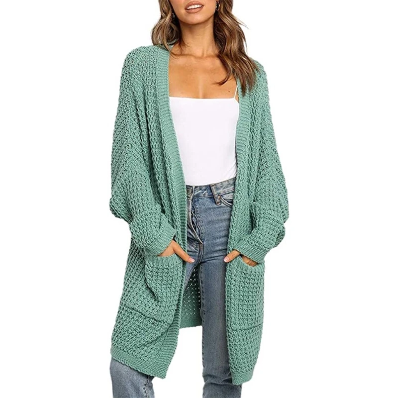 Womens Batwing Sleeve Open Front Long Cardigan Color Block Striped Loose Sweater Chunky Cable Knitted Coat with Pockets
Womens Batwing Sleeve Open Front Long Cardigan Color Block Striped Loose Sweater Chunky Cable Knitted Coat with Pockets