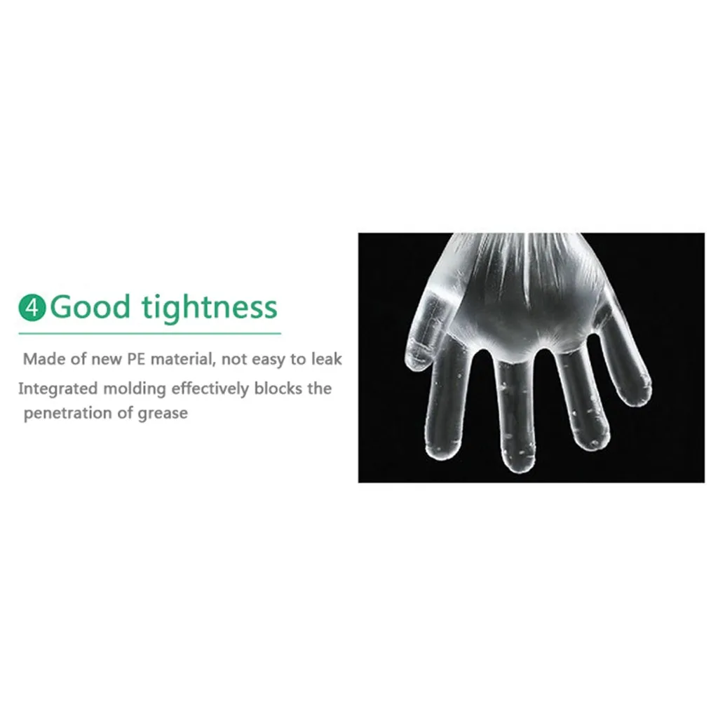 200pc Plastic Clear Disposable Gloves Durable Garden Restaurant Home Food Baking Tools Multifunction Food Safe guantes 2020
200pc Plastic Clear Disposable Gloves Durable Garden Restaurant Home Food Baking Tools Multifunction Food Safe guantes 2020