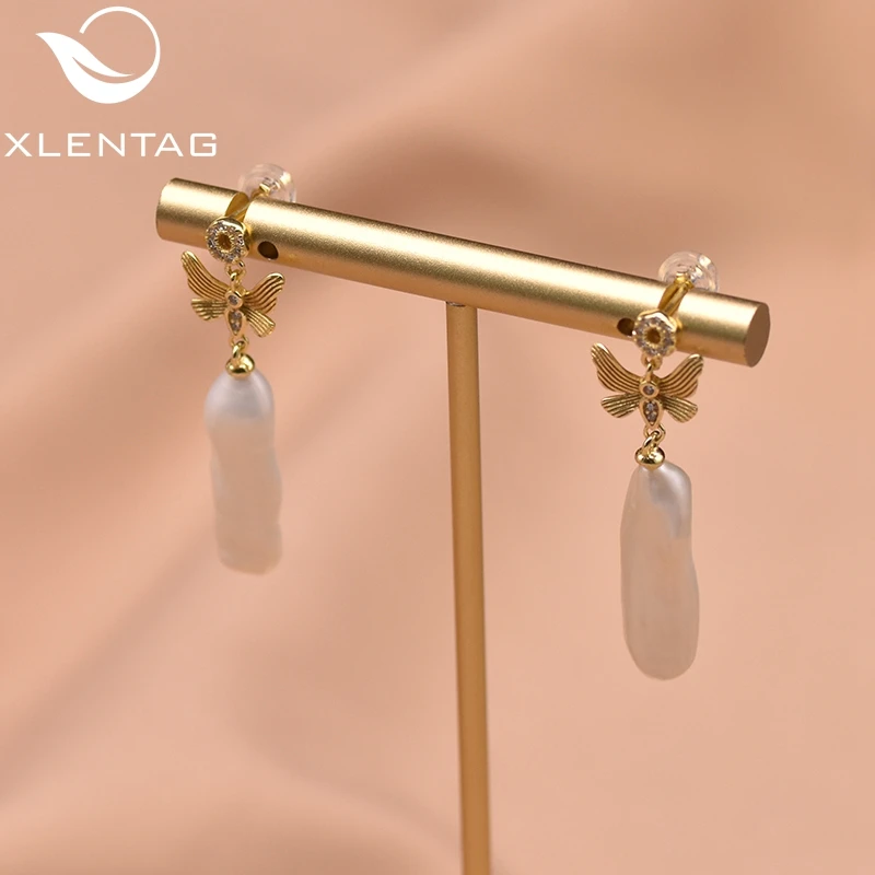 XlentAg 925 Sterling Silver Natural Baroque Long Pearl Butterfly Dangle Earrings Pave Zircon For Women Luxury Jewellery GE0669
XlentAg 925 Sterling Silver Natural Baroque Long Pearl Butterfly Dangle Earrings Pave Zircon For Women Luxury Jewellery GE0669