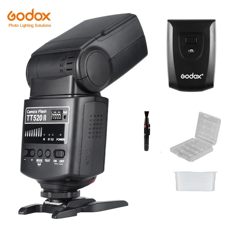 

Godox TT520 II Flash TT520II with Build-in 433MHz Wireless Signal + Transmitter Kit for Canon Nikon Pentax Olympus DSLR Cameras