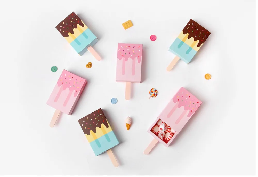Ice Cream Shaped Paper Sweet Candy Gift Packaging Box for Baby shower Birthday Party Candy box
Ice Cream Shaped Paper Sweet Candy Gift Packaging Box for Baby shower Birthday Party Candy box