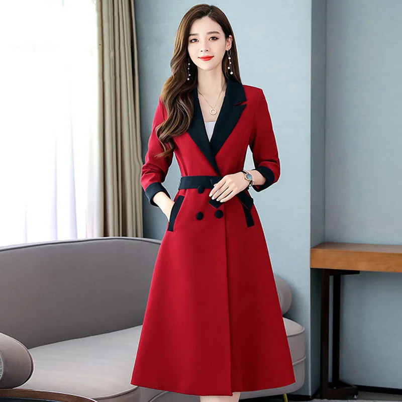 2021 Autumn Trench Coat Women Double Breasted Windbreaker With Belt Long Overcoat Streetwear Casual Female Fashion Lapel Coat
2021 Autumn Trench Coat Women Double Breasted Windbreaker With Belt Long Overcoat Streetwear Casual Female Fashion Lapel Coat