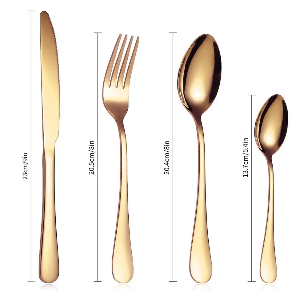 24PCS/Set Stainless Steel Tableware Set Gold Sliver Cutlery Dinner Set Dishes Knives Forks Spoons Western Kitchen Dinnerware
24PCS/Set Stainless Steel Tableware Set Gold Sliver Cutlery Dinner Set Dishes Knives Forks Spoons Western Kitchen Dinnerware