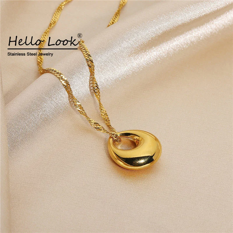 Hellolook New Design Water Drop Pendant Necklace 18K Gold Plated Stainless Steel Necklace Choker for Women Mother Gift
Hellolook New Design Water Drop Pendant Necklace 18K Gold Plated Stainless Steel Necklace Choker for Women Mother Gift