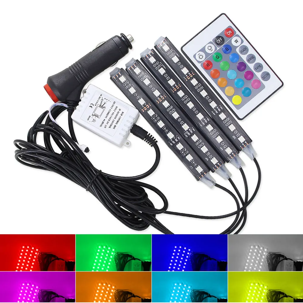 Автомобиль 4 шт. RGB Светодиодные ленты светильник пестрого автомобильное стильное украшение, атмосферная лампы автомобиля внутренний свети...
Автомобиль 4 шт. RGB Светодиодные ленты светильник пестрого автомобильное стильное украшение, атмосферная лампы автомобиля внутренний свети...