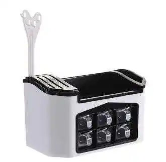 Kitchen Shelf Seasoning Container Spice Pots Box Storage Organizer Tableware Cutlery Knives Holder With Moisture Proof Cover
Kitchen Shelf Seasoning Container Spice Pots Box Storage Organizer Tableware Cutlery Knives Holder With Moisture Proof Cover