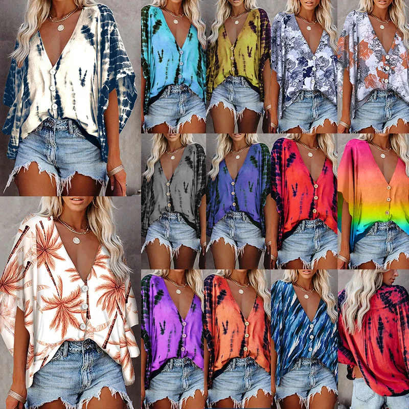 Chiffon Shirt Women Fashion Summer Tie Dye Loose Blouse Casual Plus Size Harajuku Shirt Half Sleeve Shirt Vintage Elegant
Chiffon Shirt Women Fashion Summer Tie Dye Loose Blouse Casual Plus Size Harajuku Shirt Half Sleeve Shirt Vintage Elegant