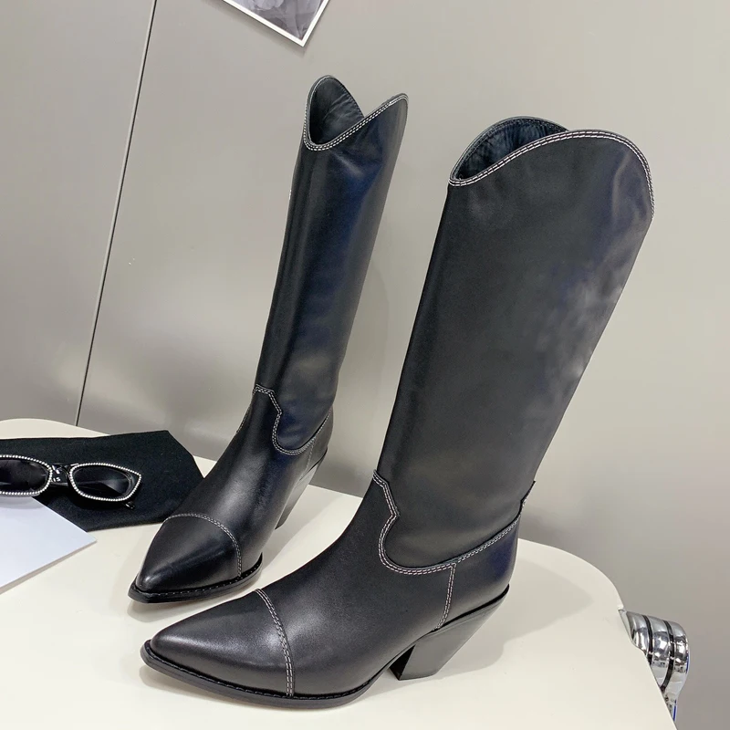 Vintage Chunky Boots Women 2021 Fashion Knee High Pointed Toe Wedges Genuine Leather Female Shoes Platform Booties Winter
Vintage Chunky Boots Women 2021 Fashion Knee High Pointed Toe Wedges Genuine Leather Female Shoes Platform Booties Winter