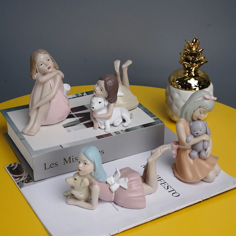 Resin Crafts Nordic Innocent Little Girl Statue Home Decor Miniature Realistic Sculpture Desktop Decoration Birthday Gift
Resin Crafts Nordic Innocent Little Girl Statue Home Decor Miniature Realistic Sculpture Desktop Decoration Birthday Gift