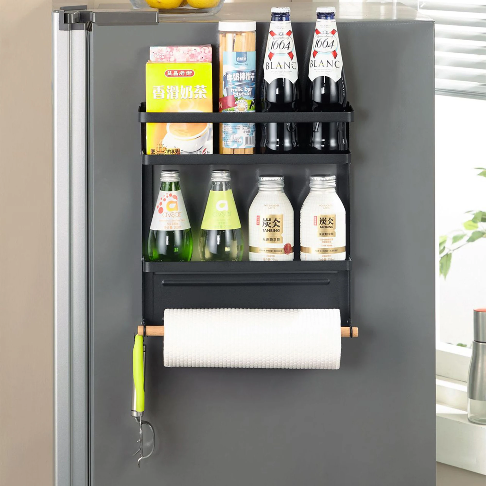 Kitchen Refrigerator Storage Rack Fridge Magnetic Organizer Paper Towel Holder Wall-Mounted Spice Jars Refrigerator Shelf Stor
Kitchen Refrigerator Storage Rack Fridge Magnetic Organizer Paper Towel Holder Wall-Mounted Spice Jars Refrigerator Shelf Stor