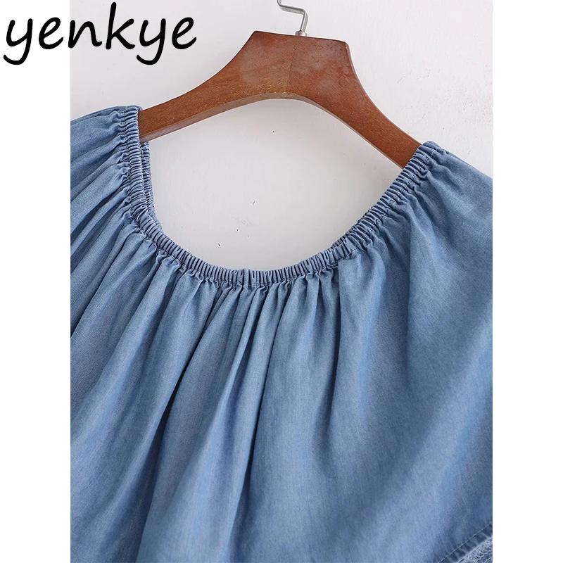 Sexy Off Shoulder Vintage Blue Denim Dress Women Short Sleeve Sashes Slits Casual Summer Long Dress robe longue XDWM2910 
Sexy Off Shoulder Vintage Blue Denim Dress Women Short Sleeve Sashes Slits Casual Summer Long Dress robe longue XDWM2910