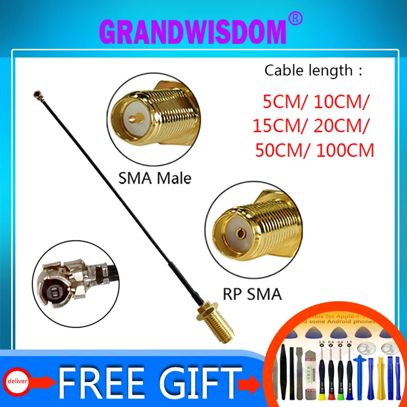 GRANDWISDOM 2 pcs of SMA Male RP SMA to ipex 5/10/15/20/50/100CM WIFI Antenna RF Cable RF1.13 Pigtail RF Coax Extension Jumper
GRANDWISDOM 2 pcs of SMA Male RP SMA to ipex 5/10/15/20/50/100CM WIFI Antenna RF Cable RF1.13 Pigtail RF Coax Extension Jumper