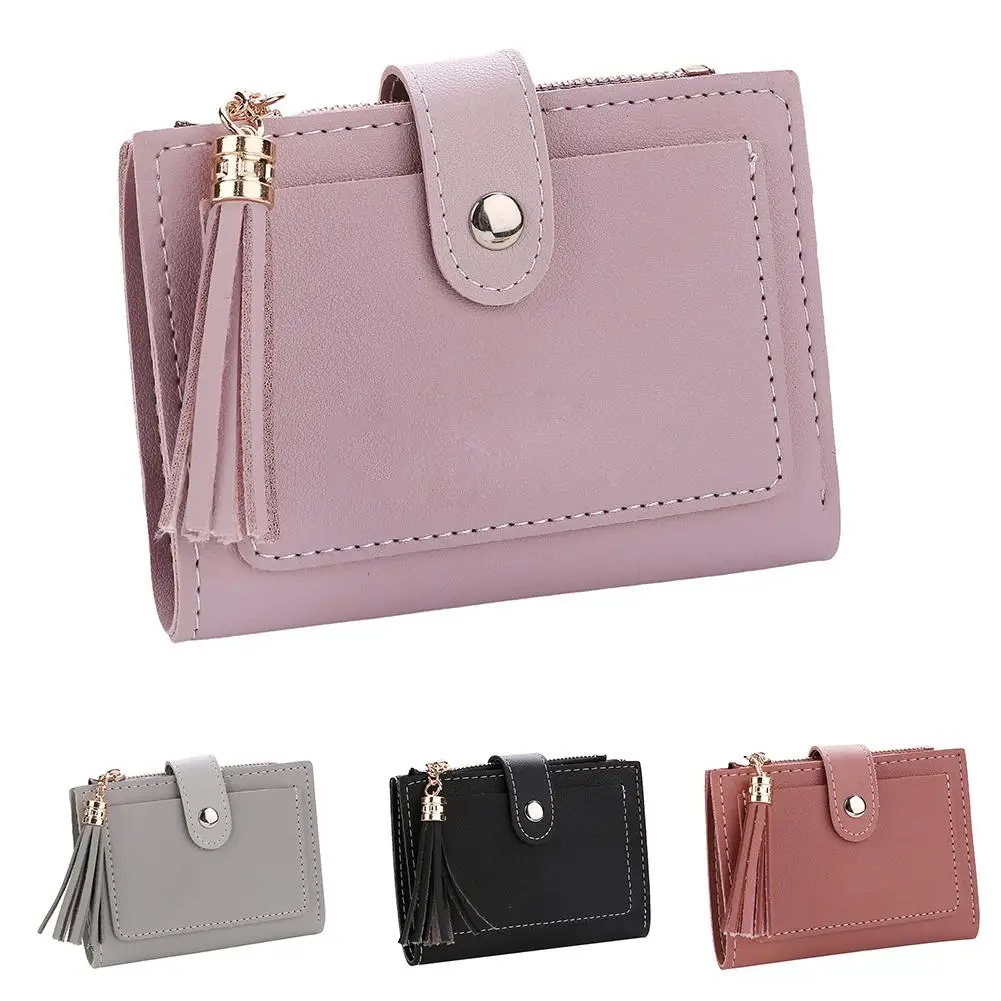 Fashion Tassel Women Wallet Solid Color Zipper Faux Leather Short Wallet Coin Purse Female Purse Clutch
Fashion Tassel Women Wallet Solid Color Zipper Faux Leather Short Wallet Coin Purse Female Purse Clutch