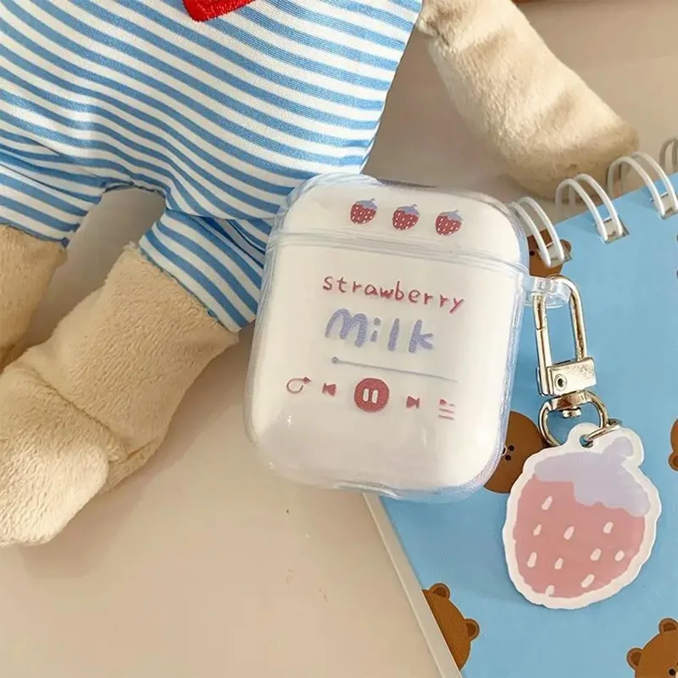 For AirPods Case Cute Cartoon Strawberry Earphone Case For AirPods 2 3 AirPods Pro Soft TPU Clear Headphone Cover with Keychain
For AirPods Case Cute Cartoon Strawberry Earphone Case For AirPods 2 3 AirPods Pro Soft TPU Clear Headphone Cover with Keychain