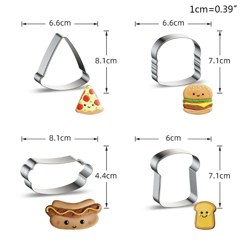 4pcs Hamburger Toast Bread Cookie Cutters Set Stainless Steel Biscuit Mold Fondant Pastry Decorating DIY Baking Mould
4pcs Hamburger Toast Bread Cookie Cutters Set Stainless Steel Biscuit Mold Fondant Pastry Decorating DIY Baking Mould