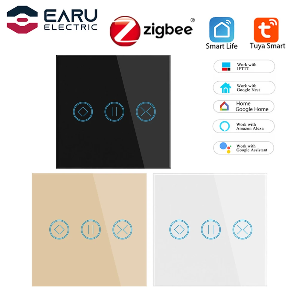 Умный сенсорный выключатель Zigbee для штор, 240 в, с поддержкой Alexa и Google Home
Умный сенсорный выключатель Zigbee для штор, 240 в, с поддержкой Alexa и Google Home