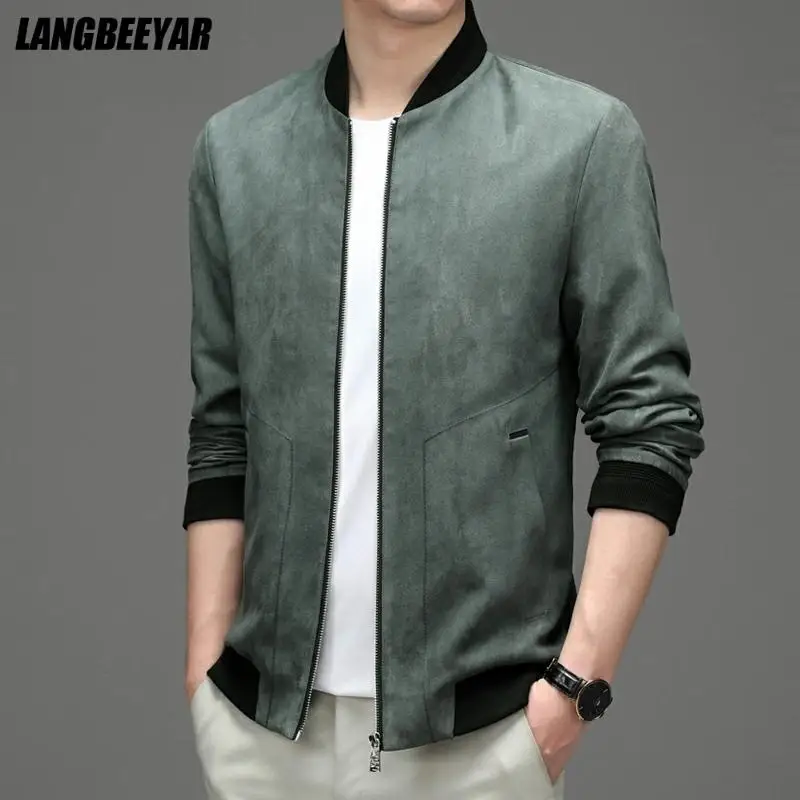 Top Quality New Brand Casual Fashion Faux Suede Leather Bomber Jacket Men Trendy Slim Fit Autumn Winter Coats Mens Clothes 2021
Top Quality New Brand Casual Fashion Faux Suede Leather Bomber Jacket Men Trendy Slim Fit Autumn Winter Coats Mens Clothes 2021